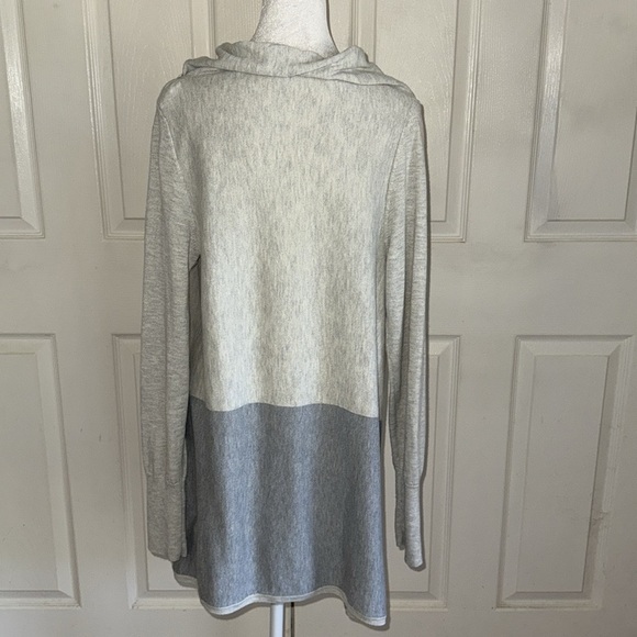Smartwool Edgewood Light Gray Colorblock Wrap Cardigan Sweater - Picture 2 of 6